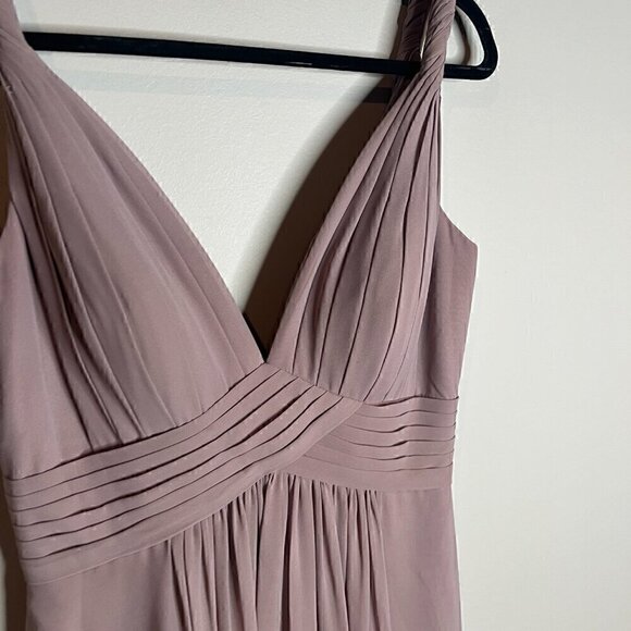 Azazie Maren Dusk Flowy Pleated Chiffon Dress - Picture 2 of 5